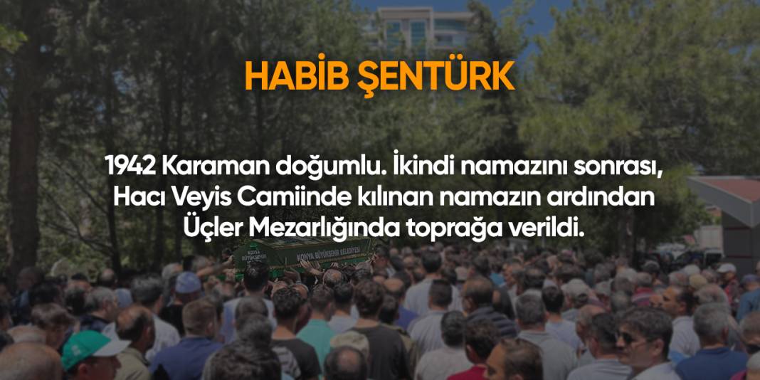 Konya'da bugün vefat edenler | 20 Eylül 2025 7